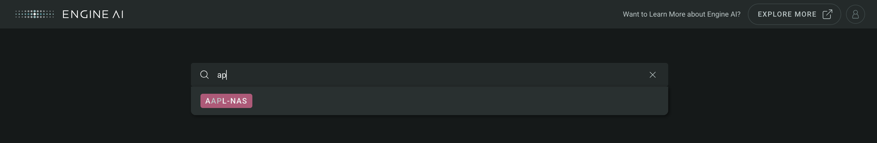 search widget with styled text result