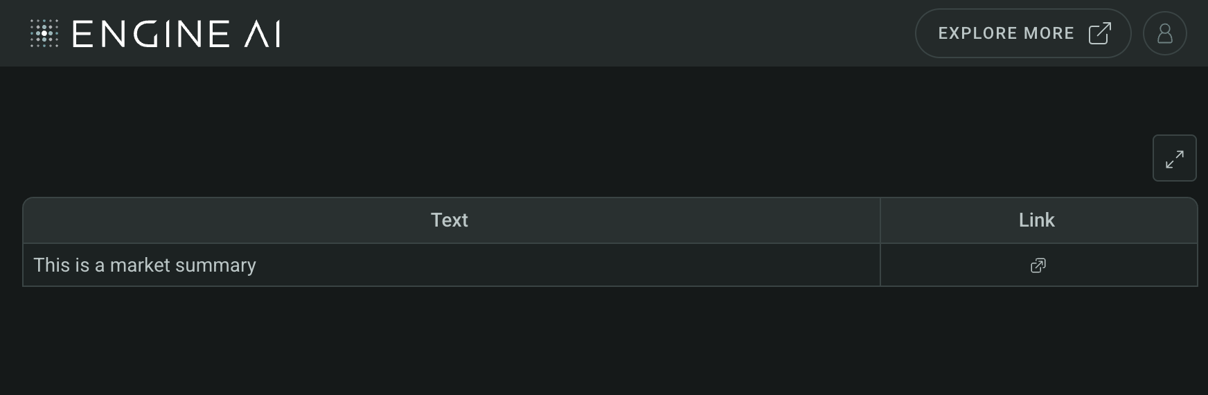 table with event column