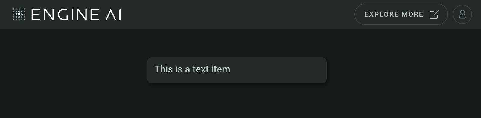 vertical tile with text item